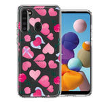 Samsung Galaxy A21 Pretty Valentines Day Hearts Chocolate Candy Angel Flowers Double Layer Phone Case Cover