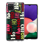 Samsung Galaxy A22 5G Christmas Santa Ho Ho Ho textagraphy Festive Holiday Double Layer Phone Case Cover