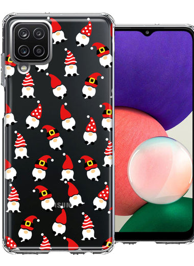 Samsung Galaxy A22 5G Cute Red Christmas Holiday Santa Gnomes Design Double Layer Phone Case Cover