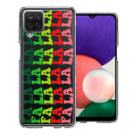 Samsung Galaxy A22 5G Deck The Halls Christmas Carol Falala Festive Lyric Vintage 70s Letters Double Layer Phone Case Cover