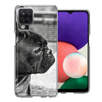 Samsung Galaxy A22 Black French Bulldog Double Layer Phone Case Cover