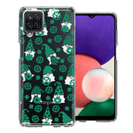 Samsung Galaxy A22 5G Lucky Green St Patricks Day Cute Gnomes Shamrock Polkadots Double Layer Phone Case Cover