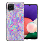 Samsung Galaxy A22 Paint Swirl Double Layer Phone Case Cover