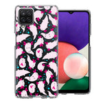 Samsung Galaxy A22 5G Pink Happy Swimming Axolotls Polka Dots Double Layer Phone Case Cover