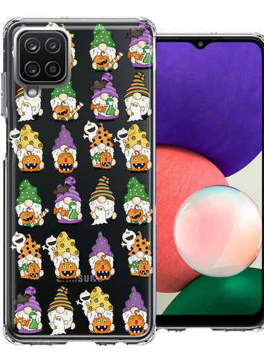 Samsung Galaxy A22 5G Spooky Halloween Gnomes Cute Characters Holiday Seasonal Pumpkins Candy Ghosts Double Layer Phone Case Cover