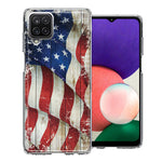 Samsung Galaxy A22 Vintage USA Flag Double Layer Phone Case Cover