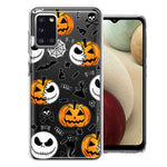 Samsung Galaxy A31 Halloween Jack-O-Lantern Pumpkin Skull Spooky Design Double Layer Phone Case Cover