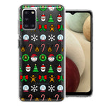 Samsung Galaxy A31 Classic Christmas Polka Dots Santa Snowman Reindeer Candy Cane Design Double Layer Phone Case Cover