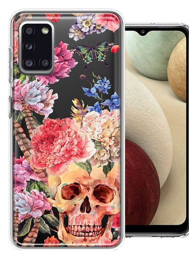 For Samsung Galaxy A31 Indie Spring Peace Skull Feathers Floral Butterfly Flowers Phone Case Cover
