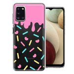 Samsung Galaxy A31 Pink Drip Frosting Cute Heart Sprinkles Kawaii Cake Design Double Layer Phone Case Cover