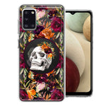 Samsung Galaxy A31 Romance Is Dead Valentines Day Halloween Skull Floral Autumn Flowers Double Layer Phone Case Cover