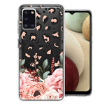 For Samsung Galaxy A31 Classy Blush Peach Peony Rose Flowers Leopard Phone Case Cover