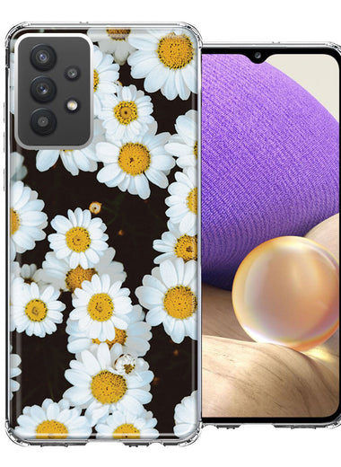 Samsung Galaxy A32 Cute Daisy Flowers Double Layer Phone Case Cover
