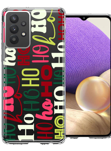 Samsung Galaxy A32 Christmas Santa Ho Ho Ho textagraphy Festive Holiday Double Layer Phone Case Cover