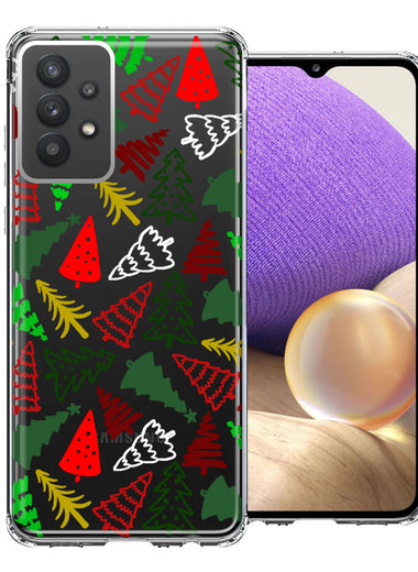 Samsung Galaxy A32 Christmas Trees Holiday Festive Winter By BillyElleCo Double Layer Phone Case Cover