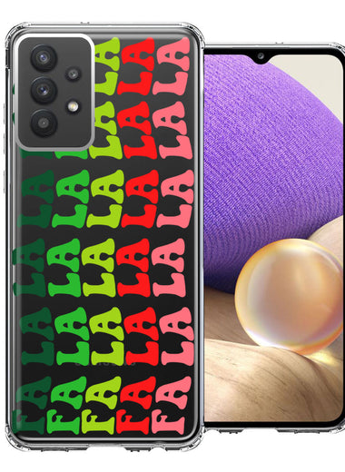 Samsung Galaxy A32 Deck The Halls Christmas Carol Falala Festive Lyric Vintage 70s Letters Double Layer Phone Case Cover