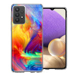 Samsung Galaxy A32 Colorful Feather Paint Double Layer Phone Case Cover