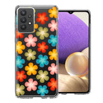 Samsung Galaxy A32 Groovy Gradient Retro Color Flowers Double Layer Phone Case Cover