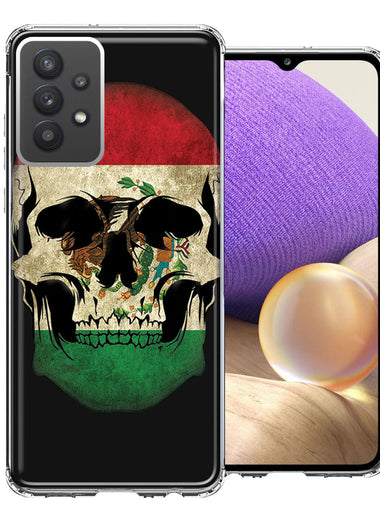 Samsung Galaxy A32 Mexico Flag Skull Double Layer Phone Case Cover