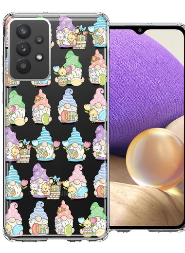 Samsung Galaxy A32 Pastel Easter Cute Gnomes Spring Flowers Eggs Holiday Seasonal Double Layer Phone Case Cover