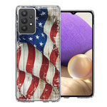Samsung Galaxy A32 Vintage USA Flag Double Layer Phone Case Cover