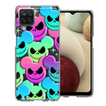 Samsung Galaxy A42 Bright Rainbow Nightmare Skulls Spooky Season Halloween Design Double Layer Phone Case Cover