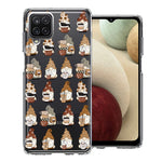 Samsung Galaxy A42 Cute Morning Coffee Lovers Gnomes Characters Drip Iced Latte Americano Espresso Brown Double Layer Phone Case Cover