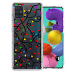 Samsung Galaxy A51 Colorful Nostalgic Vintage Christmas Holiday Winter String Lights Design Double Layer Phone Case Cover