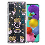 Samsung Galaxy A51 Cute Valentine Pink Love Hearts Fries Before Guys Double Layer Phone Case Cover