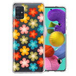 Samsung Galaxy A51 Groovy Gradient Retro Color Flowers Double Layer Phone Case Cover