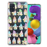 Samsung Galaxy A51 Pastel Easter Cute Gnomes Spring Flowers Eggs Holiday Seasonal Double Layer Phone Case Cover