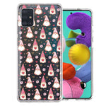 Samsung Galaxy A51 Pink Blush Valentines Day Flower Hearts Gnome Characters Cute Double Layer Phone Case Cover