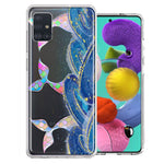 Samsung Galaxy A51 Rainbow Mermaid Tails Scales Ocean Waves Beach Girls Summer Double Layer Phone Case Cover