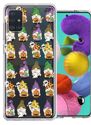 Samsung Galaxy A51 Spooky Halloween Gnomes Cute Characters Holiday Seasonal Pumpkins Candy Ghosts Double Layer Phone Case Cover