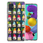 Samsung Galaxy A51 Summer Beach Cute Gnomes Sand Castle Shells Palm Trees Double Layer Phone Case Cover