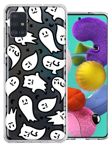 Samsung Galaxy A51 Kawaii Manga Cute Halloween Ghosts Spirits Design Double Layer Phone Case Cover