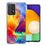 Samsung Galaxy A53 Colorful Feather Paint Double Layer Phone Case Cover