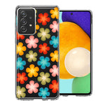 Samsung Galaxy A53 Groovy Gradient Retro Color Flowers Double Layer Phone Case Cover