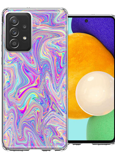 Samsung Galaxy A52 Paint Swirl Double Layer Phone Case Cover