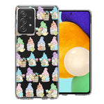Samsung Galaxy A52 Pastel Easter Cute Gnomes Spring Flowers Eggs Holiday Seasonal Double Layer Phone Case Cover