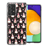 Samsung Galaxy A52 Pink Blush Valentines Day Flower Hearts Gnome Characters Cute Double Layer Phone Case Cover