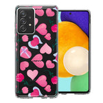 Samsung Galaxy A52 Pretty Valentines Day Hearts Chocolate Candy Angel Flowers Double Layer Phone Case Cover