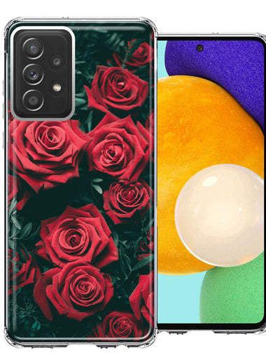 Samsung Galaxy A52 Red Roses Double Layer Phone Case Cover
