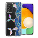 Samsung Galaxy A33 Rainbow Mermaid Tails Scales Ocean Waves Beach Girls Summer Double Layer Phone Case Cover