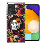 Samsung Galaxy A53 Romance Is Dead Valentines Day Halloween Skull Floral Autumn Flowers Double Layer Phone Case Cover