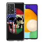Samsung Galaxy A52 US Mexico Flag Skull Double Layer Phone Case Cover