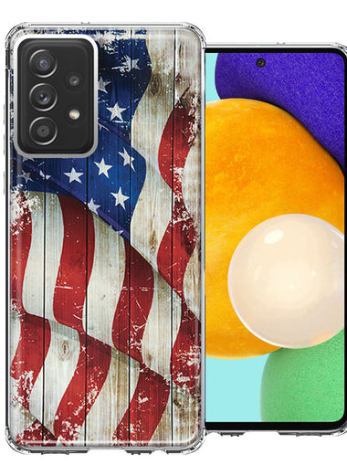 Samsung Galaxy A52 Vintage USA Flag Double Layer Phone Case Cover
