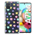 Samsung Galaxy A71 4G Valentine's Day Heart Candies Polkadots Design Double Layer Phone Case Cover