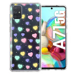 Samsung Galaxy A71 5G Valentine's Day Heart Candies Polkadots Design Double Layer Phone Case Cover