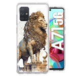 Samsung Galaxy A71 4G Ancient Lion Sculpture Hybrid Protective Phone Case Cover